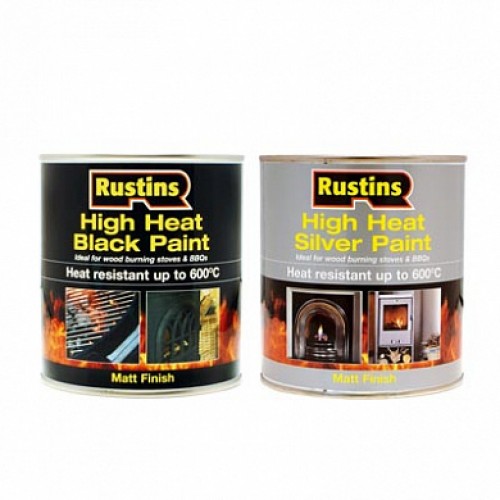 Rustins High Heat Paint - Теплоустойчивая чёрная краска (до 220 градусов) 0,25 л
